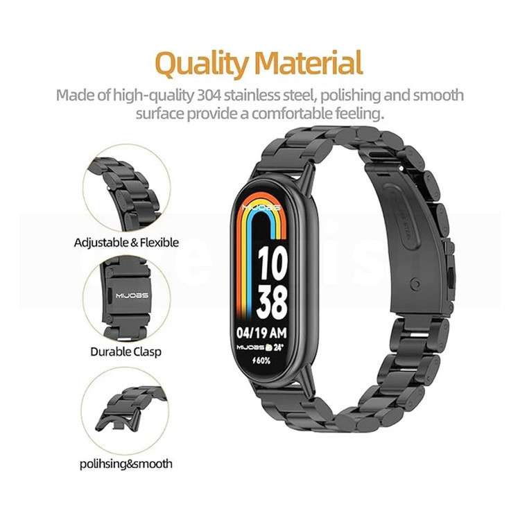 خرید بند فلزی 3BEAD مناسب شیائومی Mi Band 9 | بند استیل با کیفیت و مقاوم از دیجی اکسس