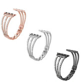 قیمت و خرید بند استیل ضد زنگ اپل واچ زنانه مدل 3Line-Diamond | سایزبندی کامل و قفل محکم از دیجی اکسس