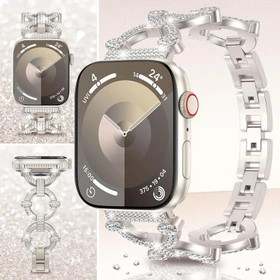 بند استیل نگین دار Apple Watch زنانه لوکس