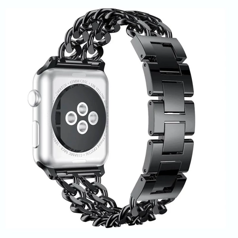 خرید بند فلزی مشکی Apple Watch مدل کارتیه