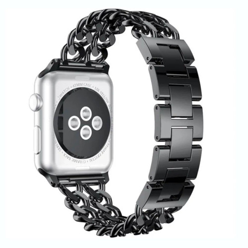 خرید بند فلزی مشکی Apple Watch مدل کارتیه