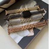 خرید بند استیل اپل واچ مدل Cartier در رنگ طلایی