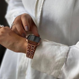 خرید بند استیل اپل واچ مدل Cartier در رنگ طلایی