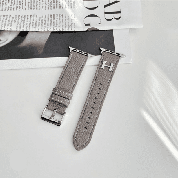 بند چرمی هرمس Apple Watch Ultra میلیمتری مشکی