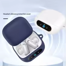 کاور سیلیکونی محافظ کیس هدفون انکر Soundcore Liberty 5 proهمراه با قلاب کارابین