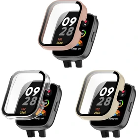 کاور به همراه گلس مدل PC مناسب برای ساعت هوشمند شیائومی ردمی واچ 5 اکتیو Redmi Watch 5 Active- مشکی