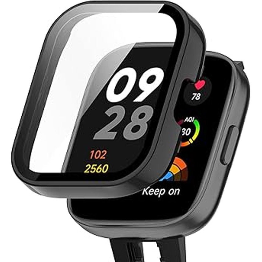 کاور به همراه گلس مدل PC مناسب برای ساعت هوشمند شیائومی ردمی واچ 5 اکتیو Redmi Watch 5 Active- مشکی