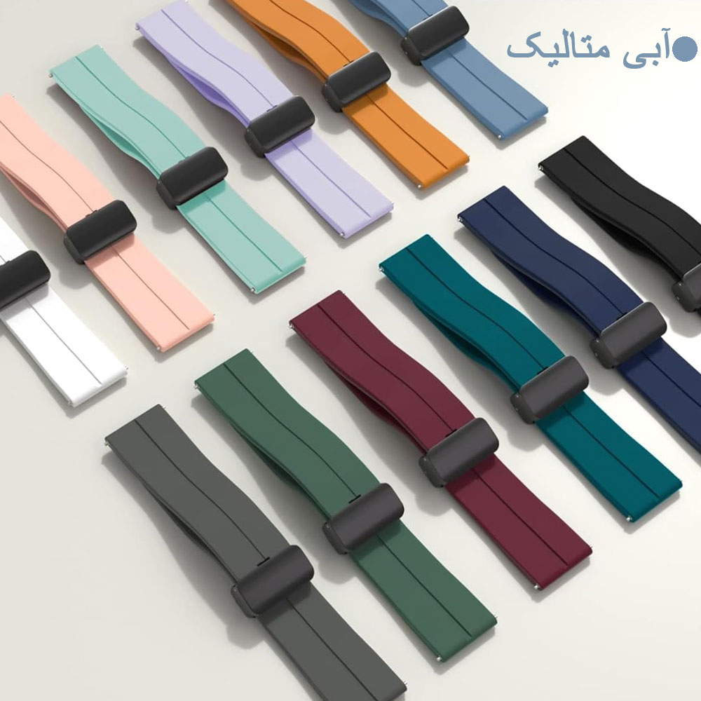 بند سیلیکونی با قفل مگنتی مناسب ساعت سامسونگ واچ هفت Galaxy Watch 7 44mm