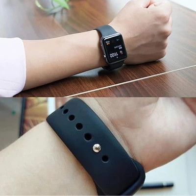 بند ساعت سیلیکونی پین دار مناسب ساعت هوشمند سامسونگ گلکسی واچ شیش سایز 44 میلی متری Galaxy Watch 6 44mm